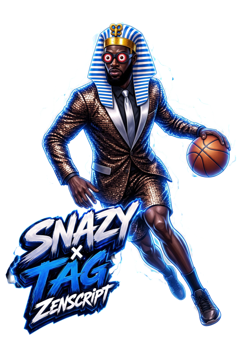 Tag x Snazy character with basketball